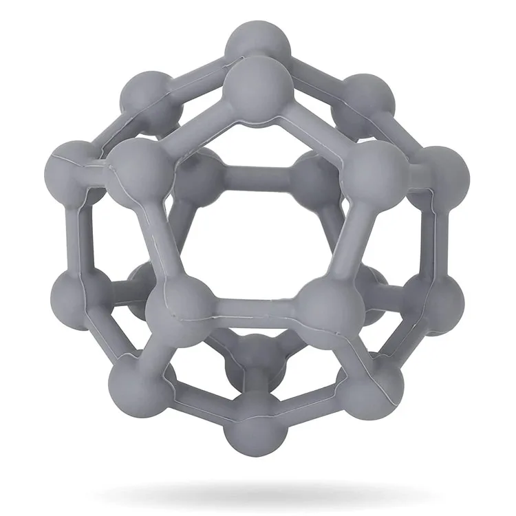 Wholesale Non-toxic Silicone Wood Ring Teether Baby Toys Silicone Ball Teething Toys For Baby