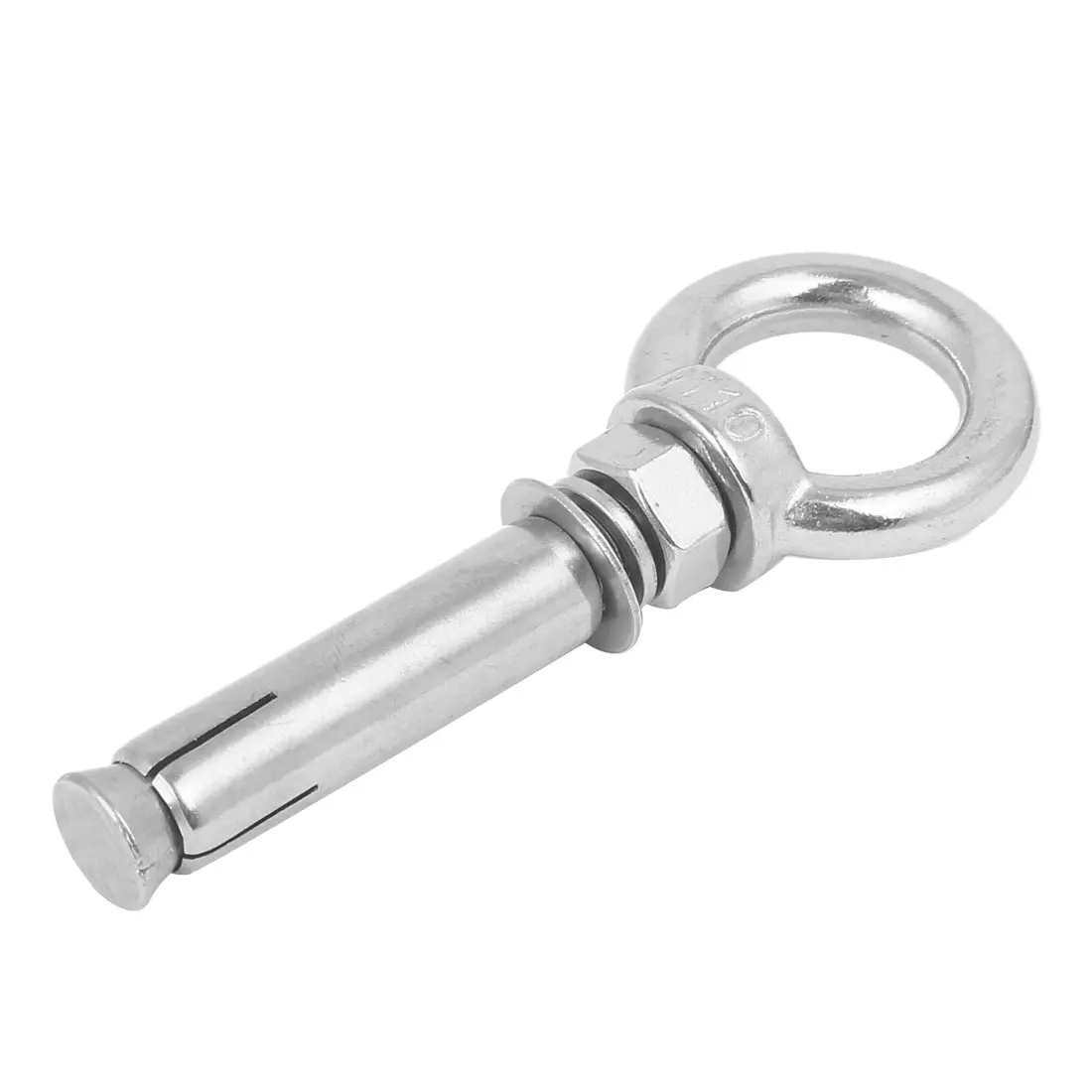 M10 x 80mm 304 Stainless Steel Ring Lifting Anchor Expansion Hook Eye Bolt