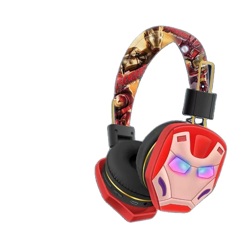 NEW Cartoon SpiderMans Wireless BT Headphone Foldable Stereo Cute Cartoon Classical Character Head-mounted Over Ear Headset