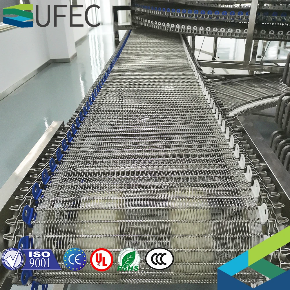 iqf freezing tunnels 100kg/h spiral iqf quick blast freezer tunnel freezer bakery spiral conveyor freezer