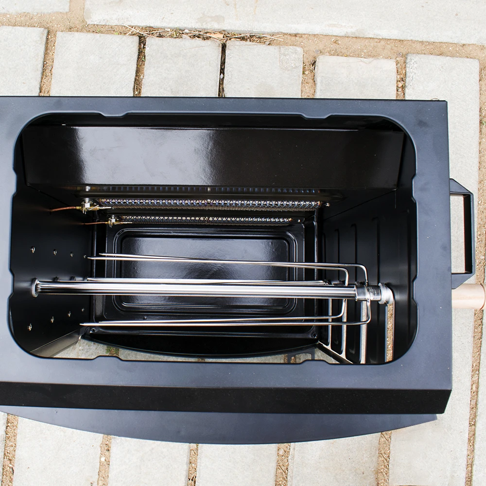 Factory custom Portable Oven Gas Grill BBQ Machines Grills Rotisseri Kebab Kamado Stove Auto Rotating Roasting Electric Stove Outdoor Kitchen