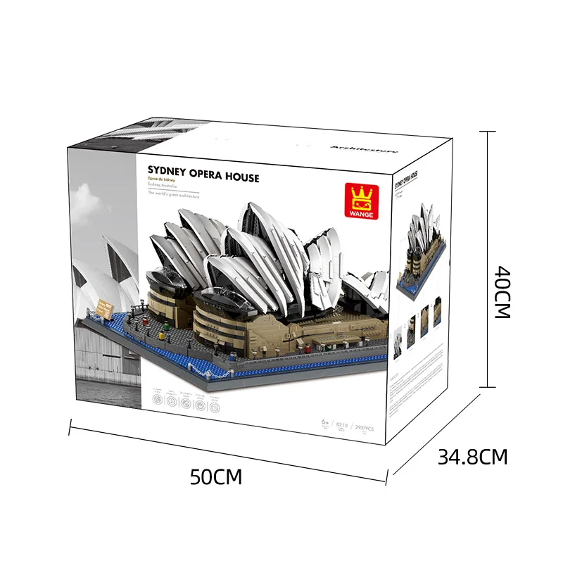 8210 Sydney Opera House-Sydney Model Building Brick Set Classic Famous Archetecture building Block Educational Children Toys