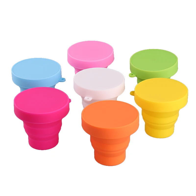 Private Logo Custom Reusable Travel Cup Foldable Foldable Silicone Coffee Cup Portable Folding Cup