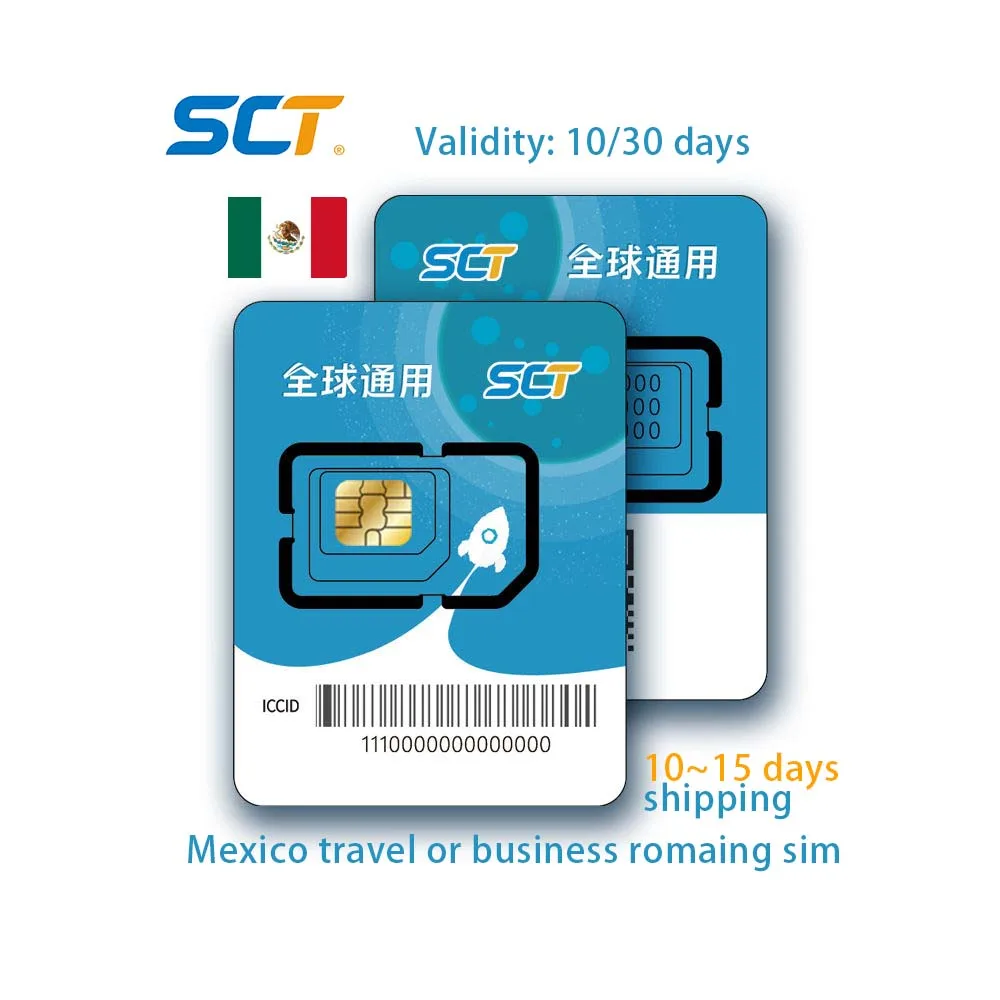 Mexico 5Gb 30Days Roaming Card Rechargeable International Sim Card Mexico Mobile Service For Cell Phone