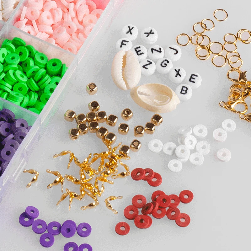 6mm Polymer Clay Necklace Soft Pottery Choker Diy Necklaces Bracelets Set Colorful Surfer Beads Collar Handmade Jewelry