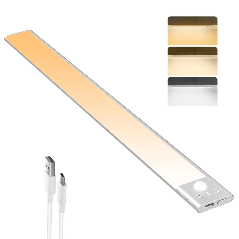 Rechargeable Ultra Thin Magnetic Homelist Under Cabinet Kitchen Lights with 3 Color Temperatures