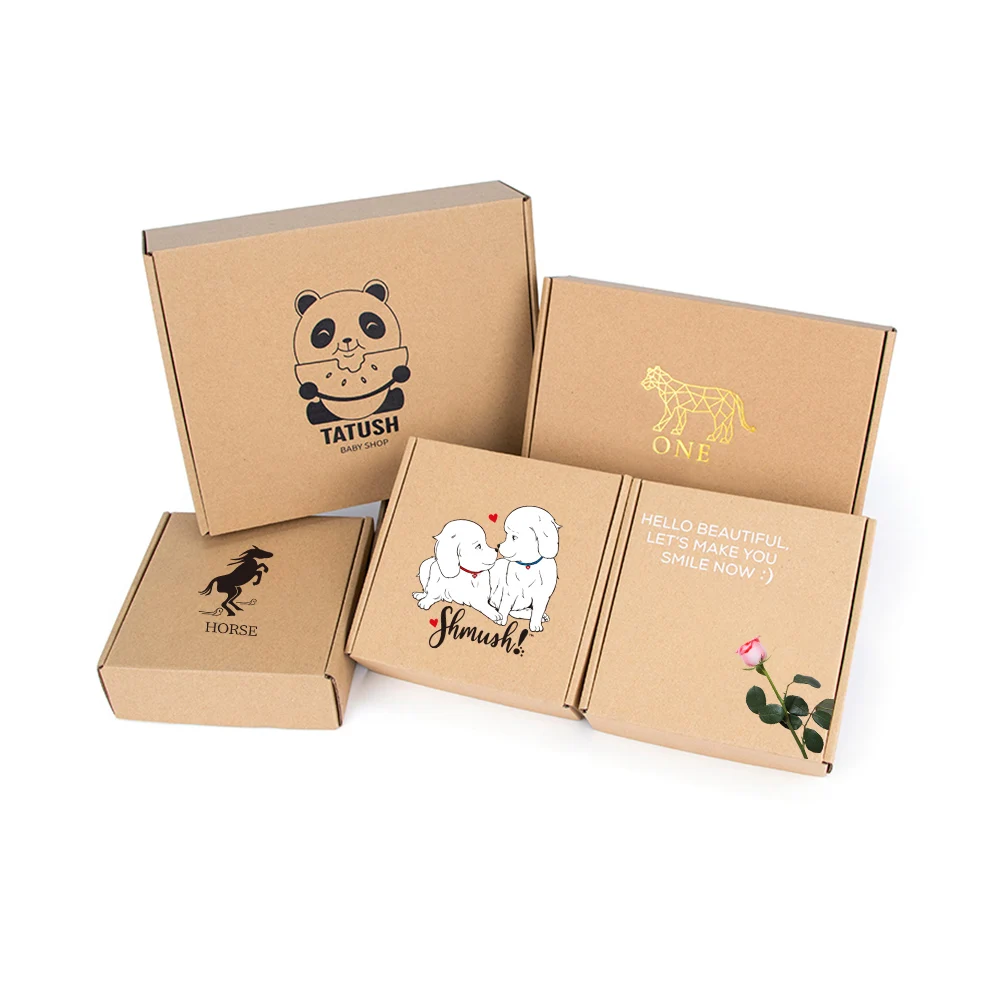 custom corrugated shipping mailers printing boxes logo packaging postal white printed with ribbon mailer box