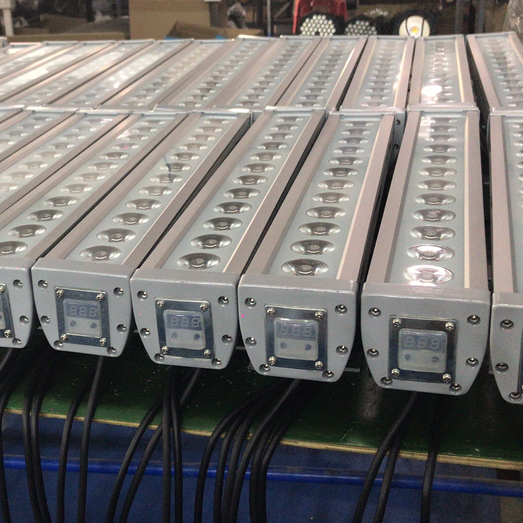 High Quality Building Light Dmx512 Outdoor Night Club 12*3W RGB Full-color Led Wall Washer Bar For Outdoor Commercial Activity