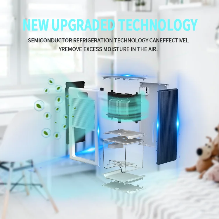 Wholesale Custom Portable Mini Household Smart Tuya WIFI Control Air Dryer Dehumidifier for Wet Weather