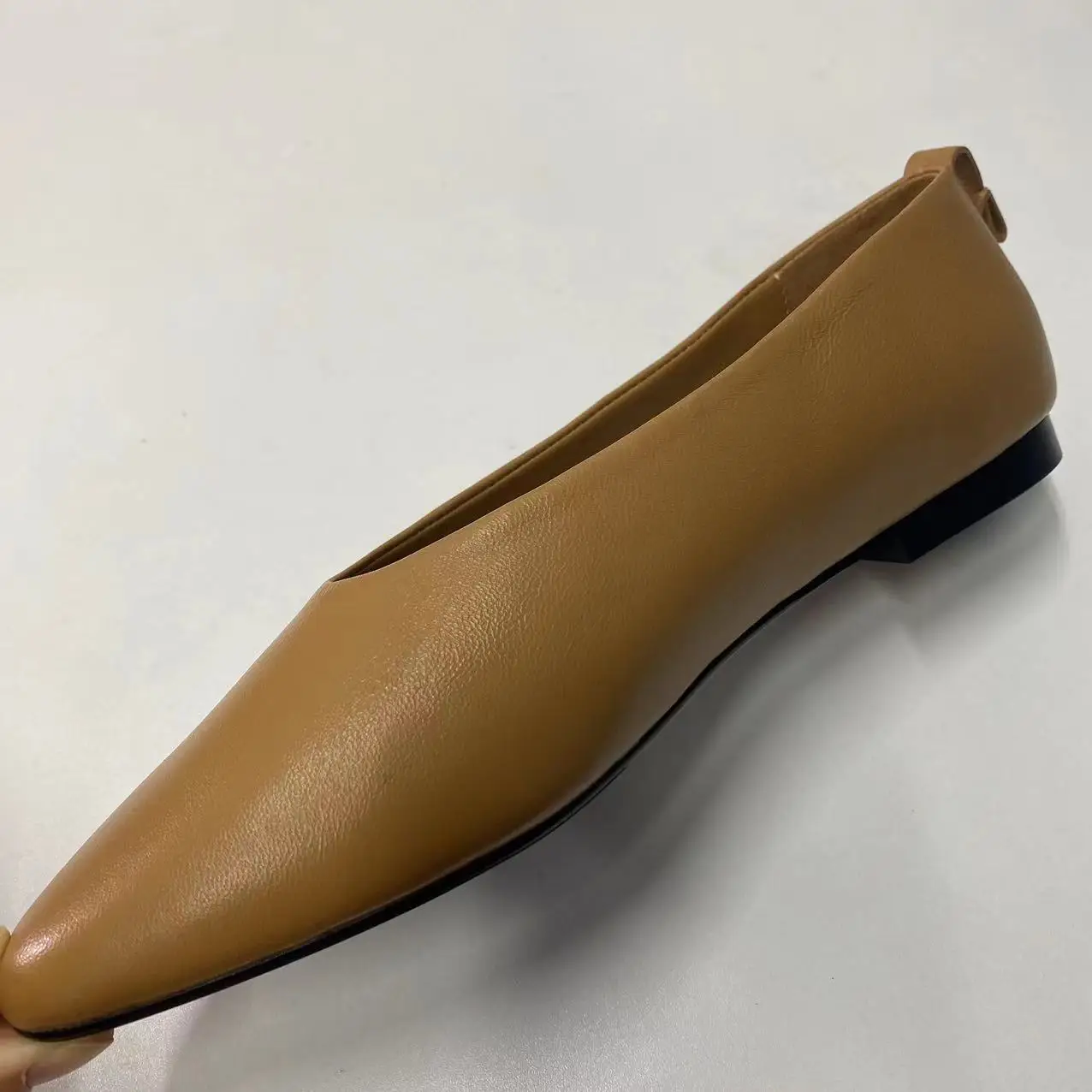 100% Top Lamb leather Women ballet Flat Ballerina after party Shoes office ladies lazy girls Loafers shoe customize factory