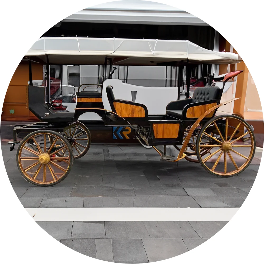 New Coming Four Wheel Horse Wagon Royal Princess Touristic Horse Carriage Electric Vehicles