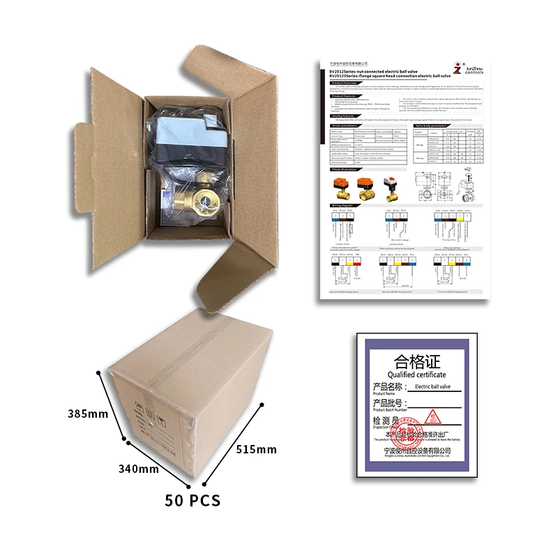 Ball Valve with Manual Switch Actuator AC220 Electric Brass Plastic Material for Water Application OEM Supported Home AC24V 4nm