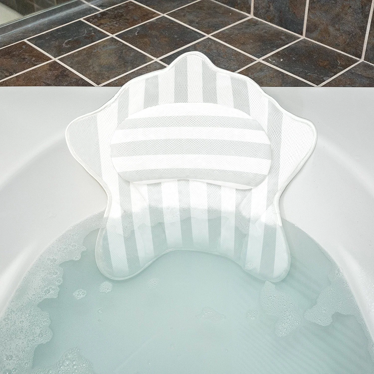 Luxury Wholesale bath pillow 3d Soft Spa Bath Pillow with Heavy Duty Suction Cups