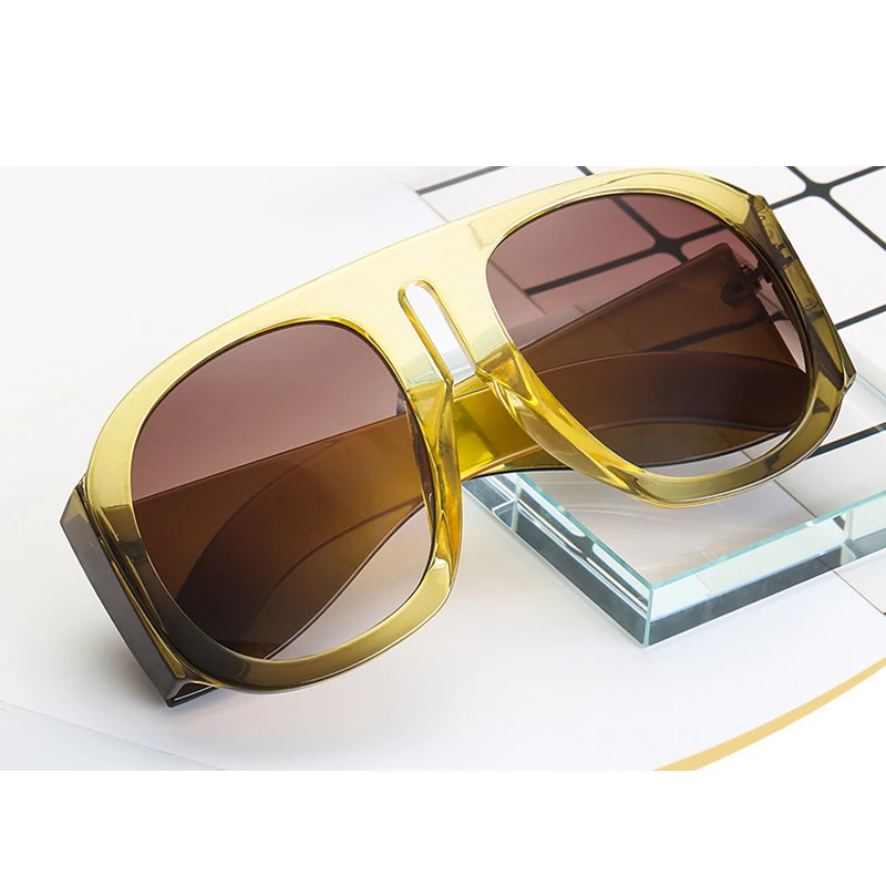 
CC1770 new black oversized visor sunglasses women multi gradient color lens aviation designers shades for sunglasses men women 