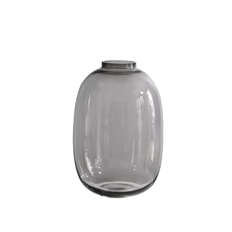 Unique Shaped  Clear colored glass Flower vases Cheap Tall Cylinder Glass & Crystal Transparent Acrylic Vases for decor