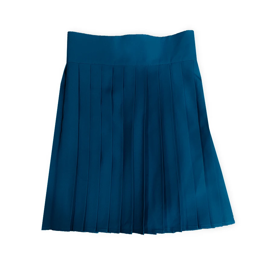 Customization Elementary Students Designs Blue Skirt School Uniform For Girl Skirts