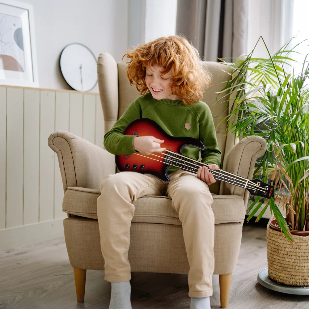 4-String UBASS Electric Bass Guitar Kit Custom Sunburst Design Tremolo Bridge Cheap Maple Ash Sides Mahogany Music Use