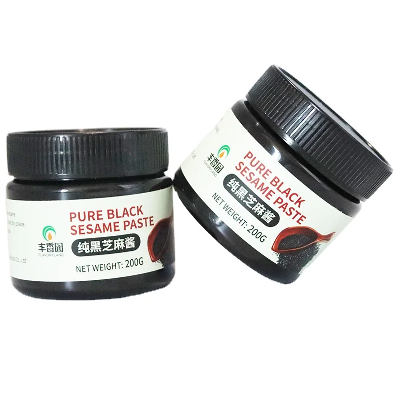 200g Instant 100% Purity sesame paste black  Sesame Paste  tahini Sesame Paste   Stone Grinder Product   for sale