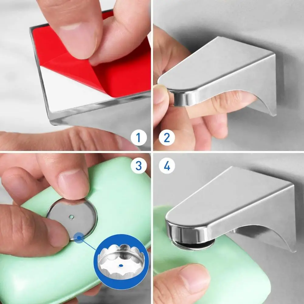 
Amazon Hot sale magnetic self adhesive soap hoder 