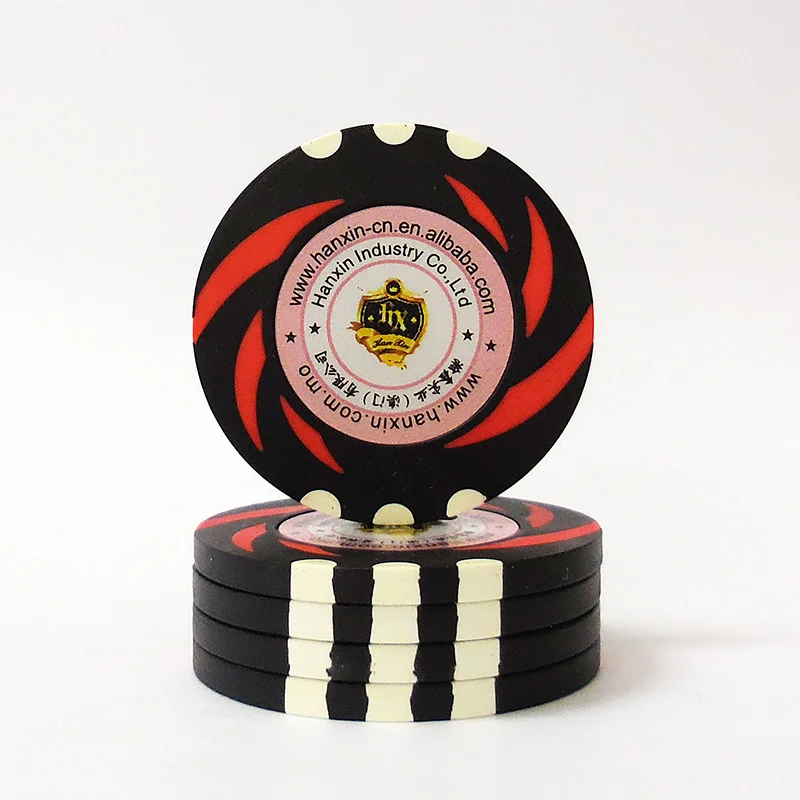 Fast Shipping Clay Poker Chips  45mm Custom Sticker Security Casino Chip
