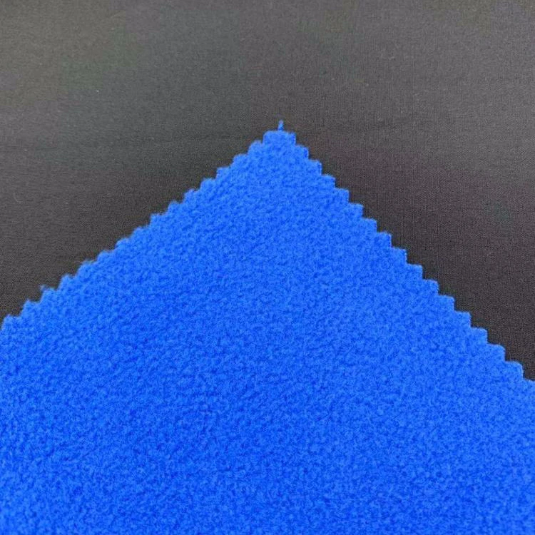 
three layer soft-shell 96%polyester T-CD 4% spandex pongee bonded polar fleece with TPU fabric 