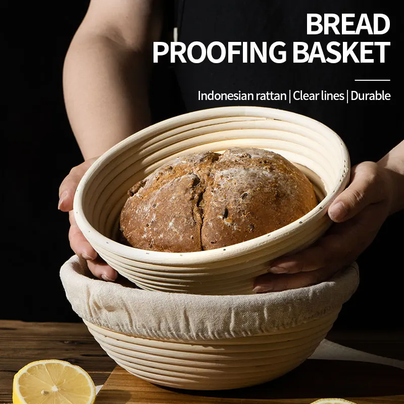 Wholesale Eco-friendly Large Round Rattan Banneton Food Grade Multi Size Proofing Bread Tool Bread Proofing Basket