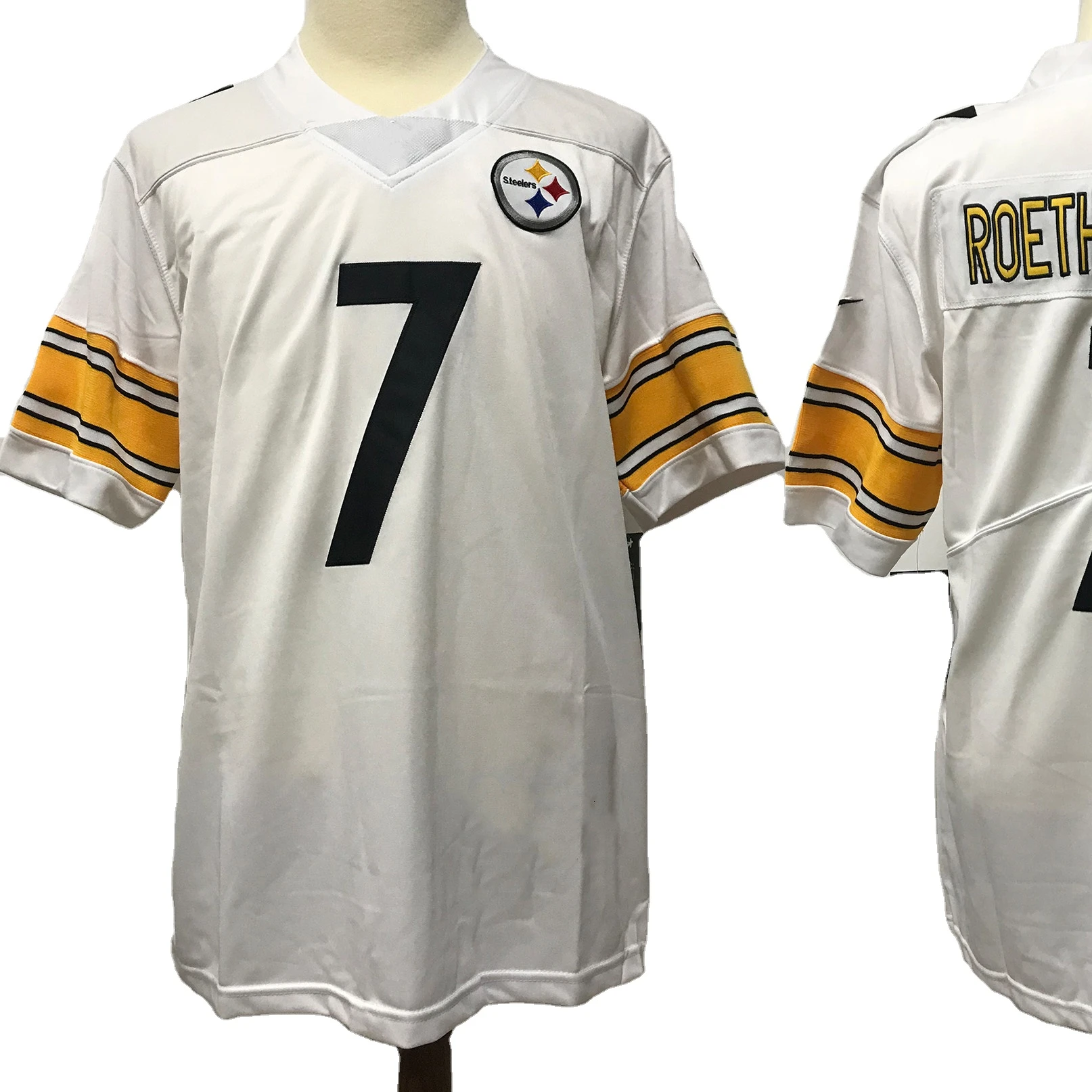 Сезон новинка, белые мужские футбольные Джерси steker, Трикотажные изделия для американского футбола, дышащие сетчатые Трикотажные изделия с вышивкой высокого качества