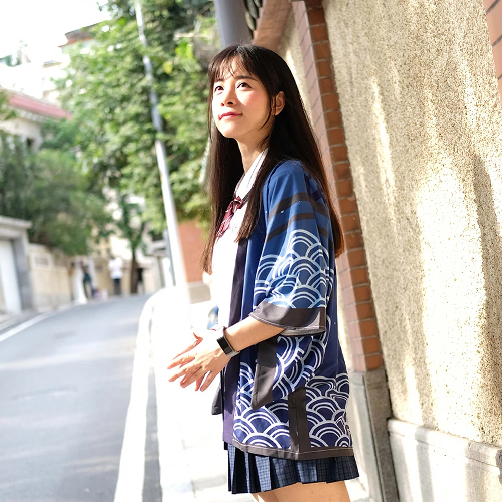 Anime Cosplay T-Shirt Cloak Custom Japan Anime Kimono Haori Otaku Costume Unisex Clothes Happi Coat