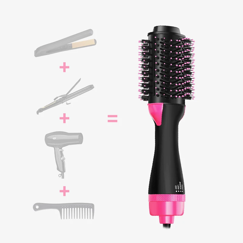 Vkk New Arrival One Step Hot Air Brush Hair Dryer Comb Volumizer Electric Hot Comb with Dryer