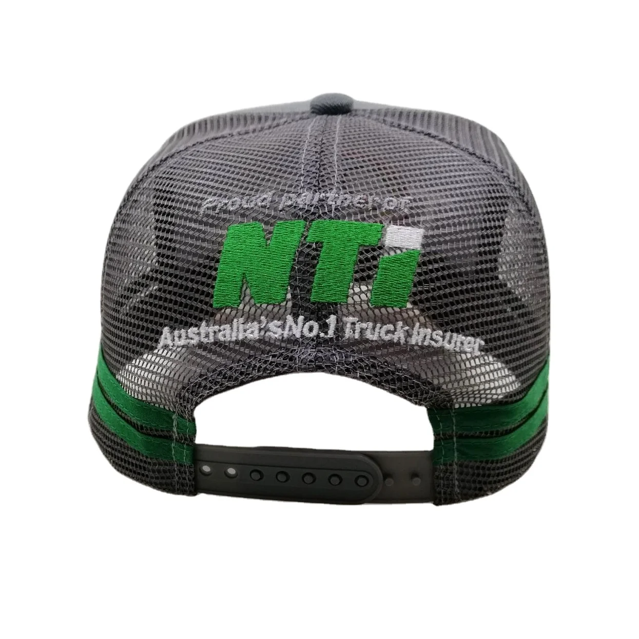 Hot Sale 5Panel Side Stripe Trucker Hats Custom Deep High Profile Gingham Leather Embroidery Country Side Trucker Hats Snap Caps