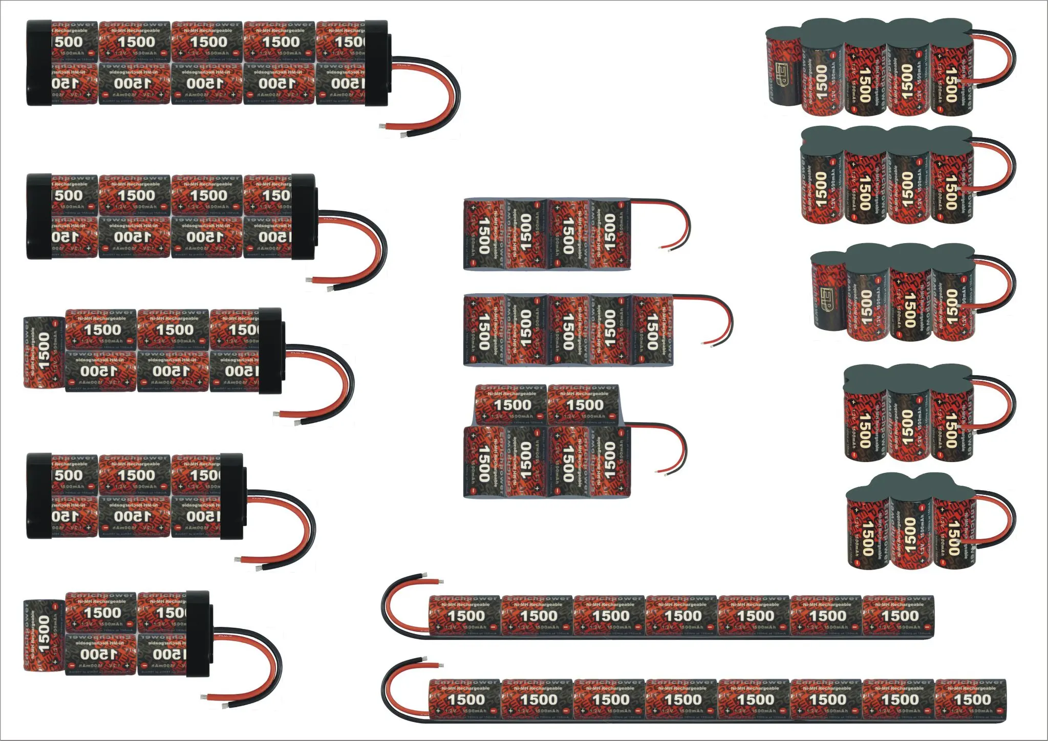 Enrich Power EP Ni-MH Battery Pack SC 2200mAh Sub C 9.6V 8S Airsoft BB