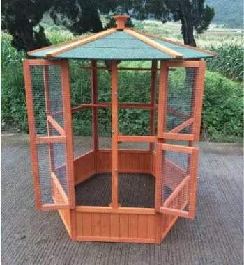 Wholesale Large Bird Cage Outdoor Wooden Bird House Cages Aviaries For Parrot Birds Cages