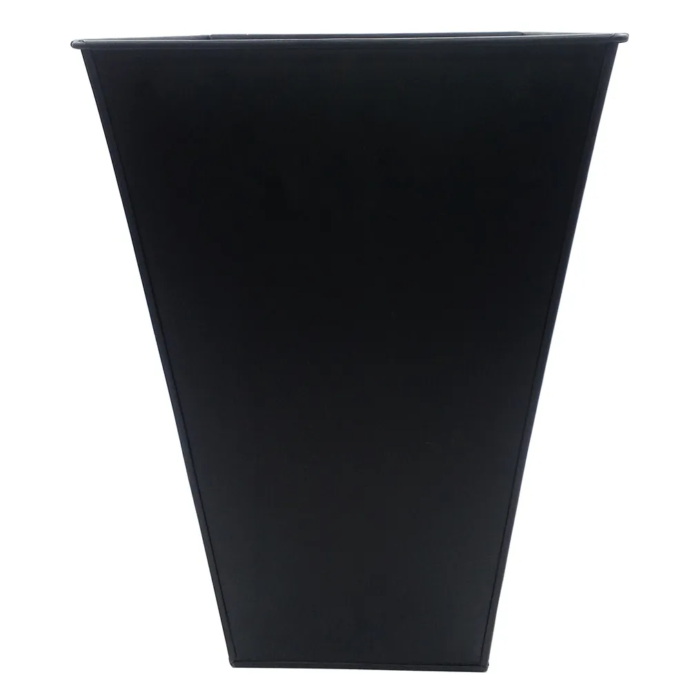 Cheap Home Office Small Black  iron trash can stackable storage bin