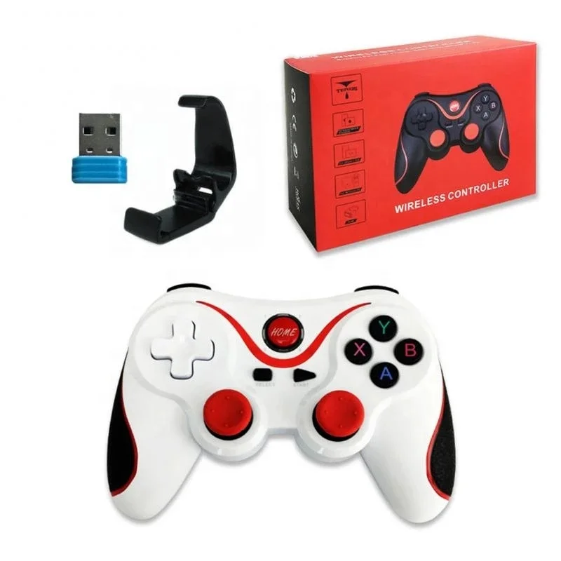 T3 X3 wireless gaming controller PC Game Controller Support Blue tooth BT3.0 Joystick For Mobile Phone Tablet TV Box Holder