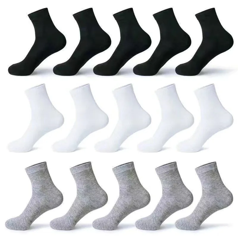 Business manufacturer comfortable crew simple plain color socks for men/boys