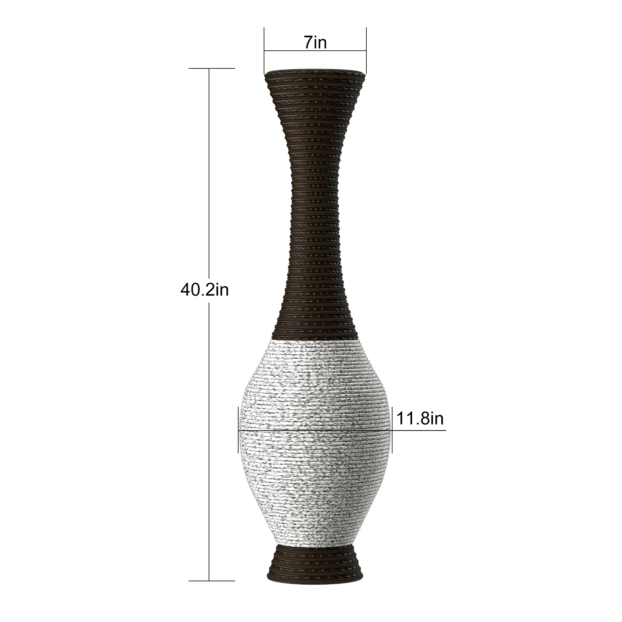 USA Free Shipping Floor Vase Large Home Artificial Rattan Vase Decor Accent For Living Room Entryway Large Decorative Vases