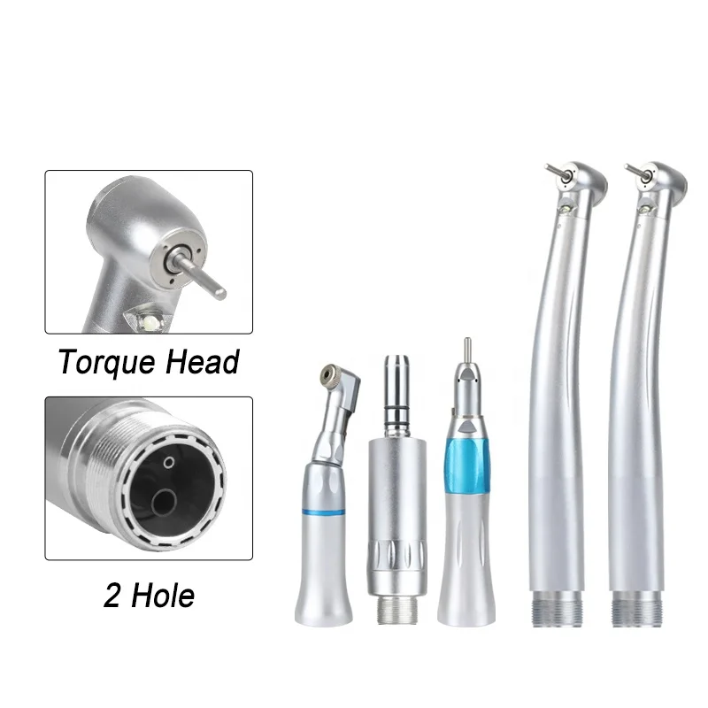 Стоматологическая турбина Airotor, 1 низкоскоростной наконечник с 2 светодиодными высокоскоростными стоматологическими наконечниками