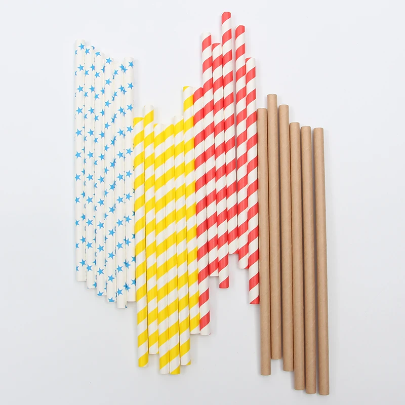 
for party juice bar beverage bendable paper straw for wine cocktail Color Paper drinking Straws wide mouth sharp paper straw 