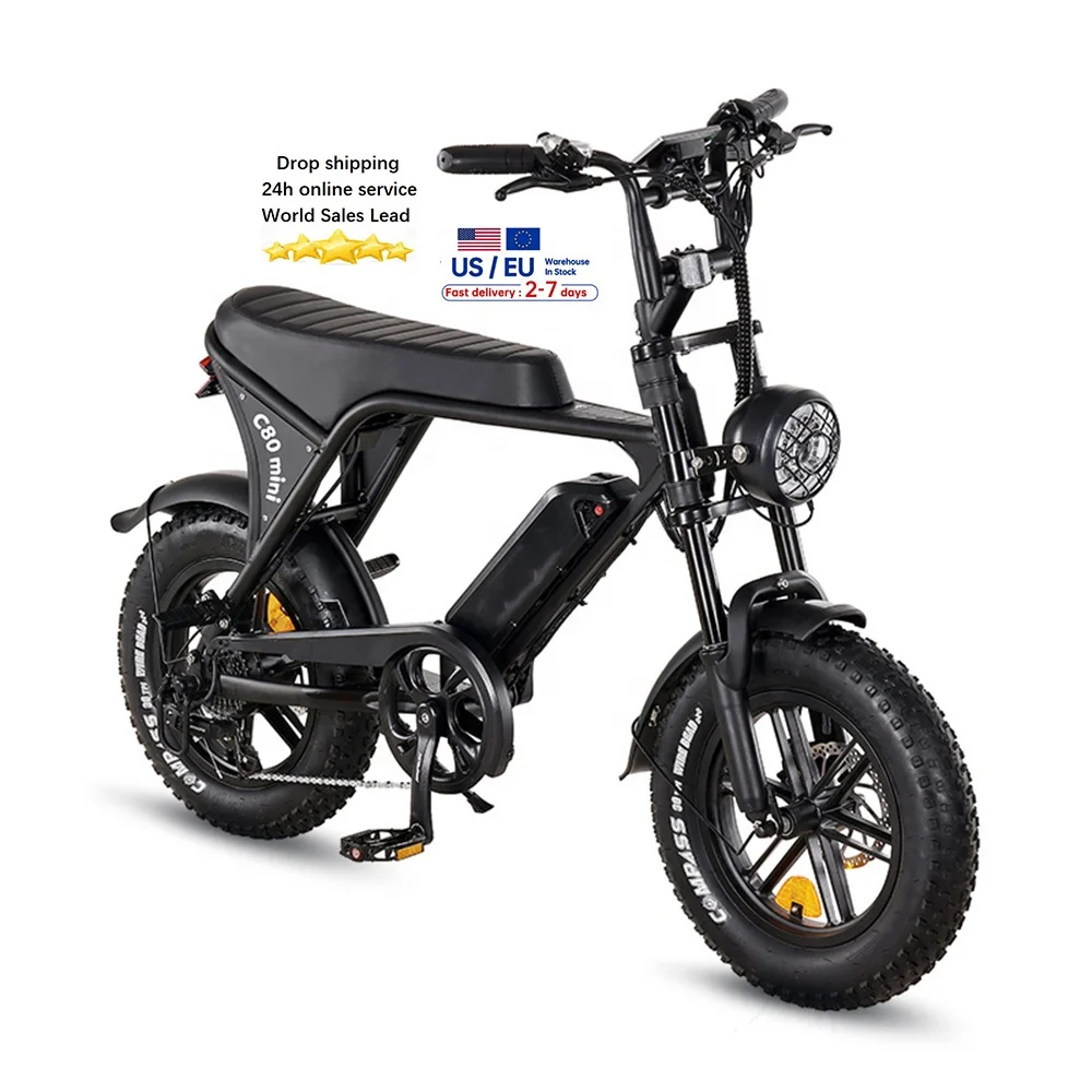 electr mini bike price VOMO C80 mini 16inch 250W fatbike cycle E bike Eu warehouse Electric city bike Electric bicycle