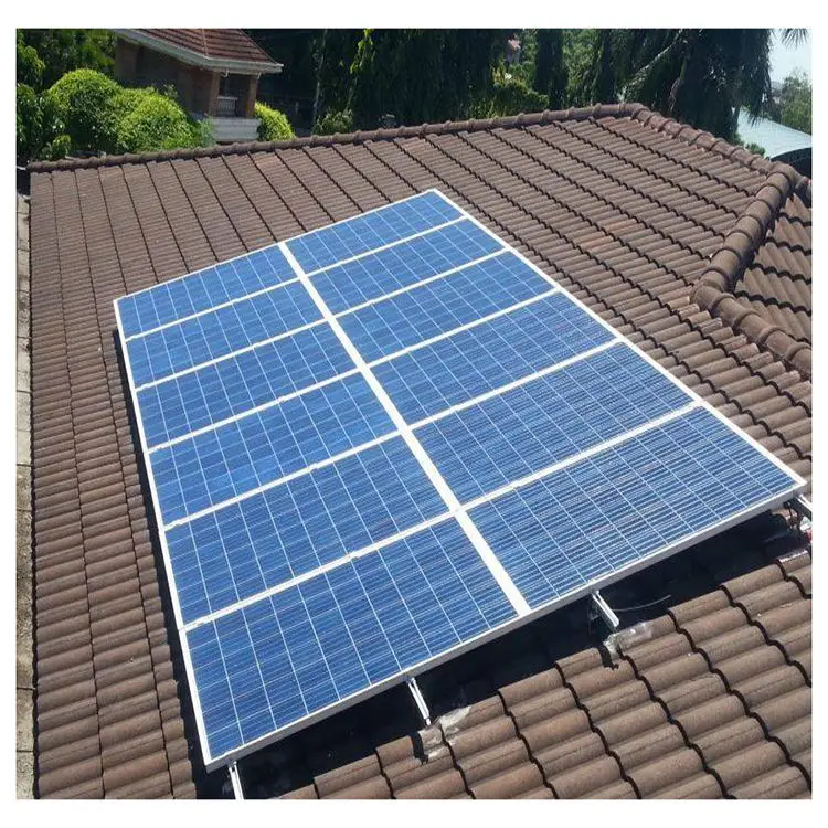 Cheap tiles roof solar cells mounting system for on grid home photovoltaic panels energy plants field construction