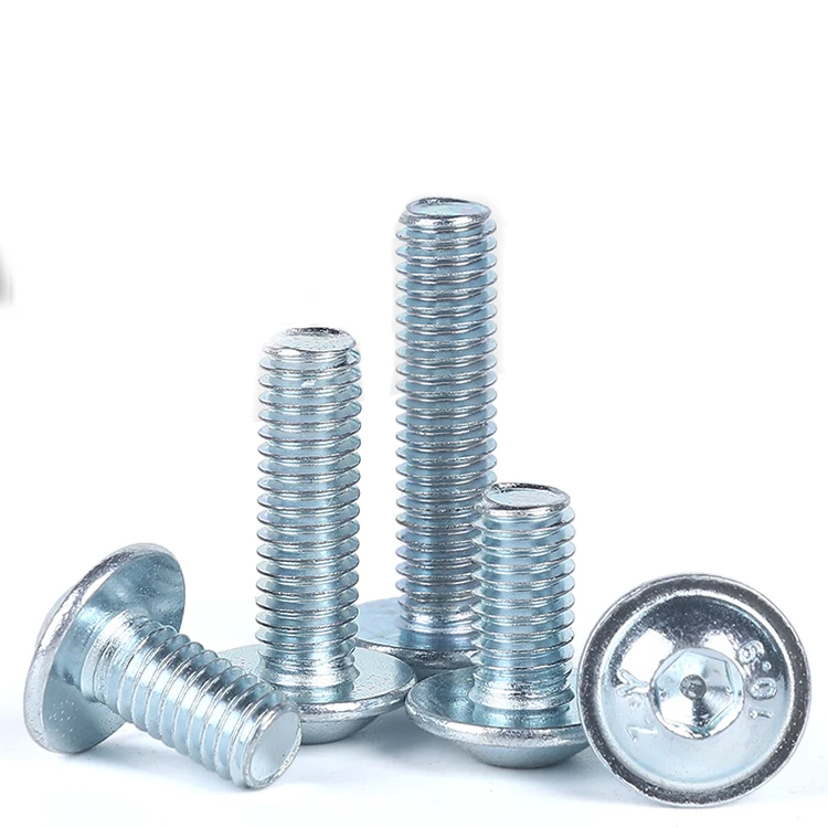 ISO7380-2 Blue zinc Round head with pad screw Hexagon Socket Button Head Screws With Collar