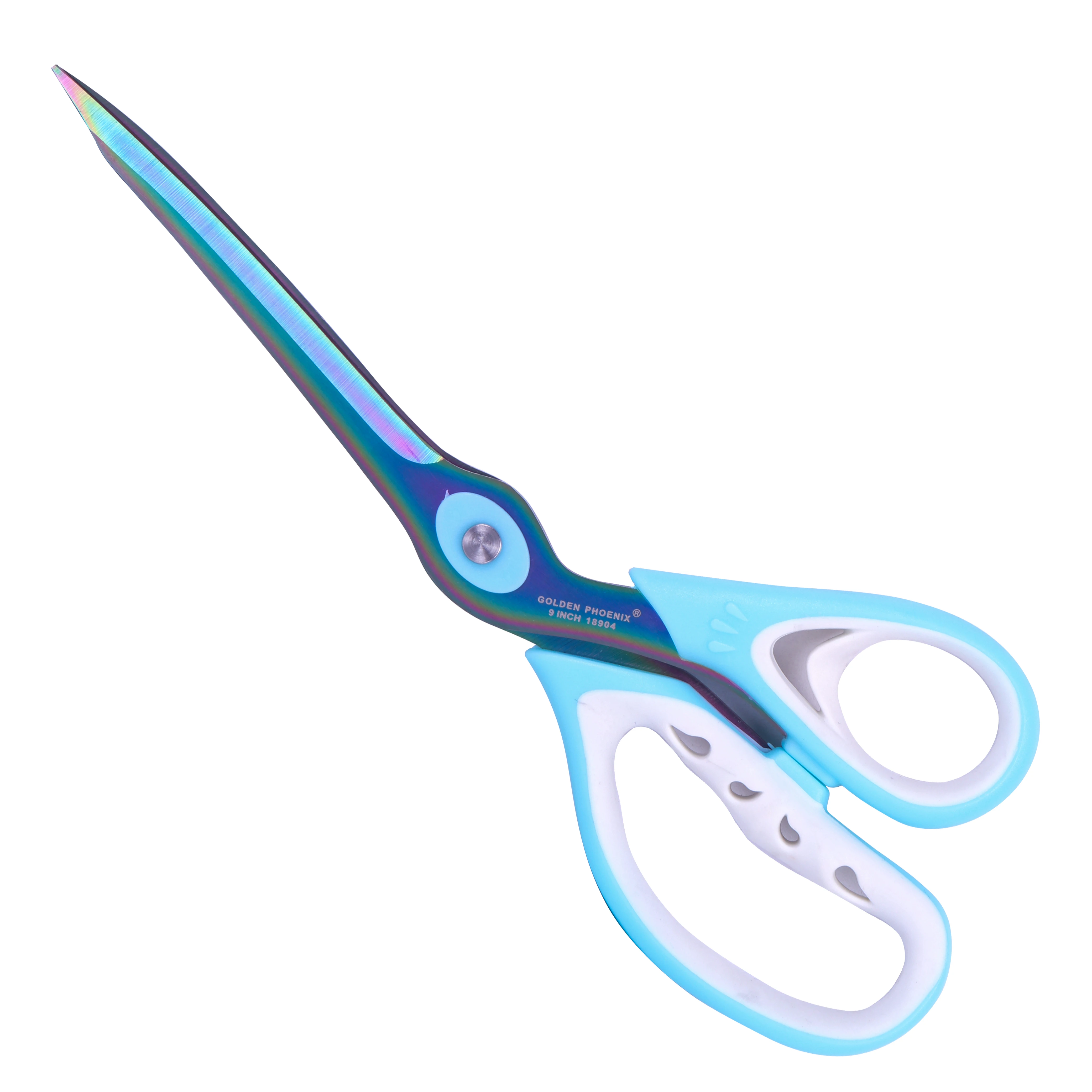 Golden Phoenix 9.5 inch Titanium Coated Stainless Steel Fabric Scissors Cloth Cutting Tailor Scissors For Sewing