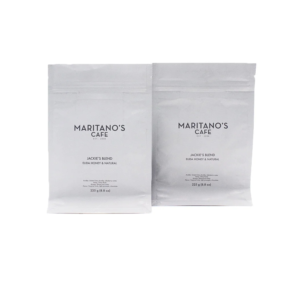 stand up foldable coffee bag flat bottom side gusset pouch