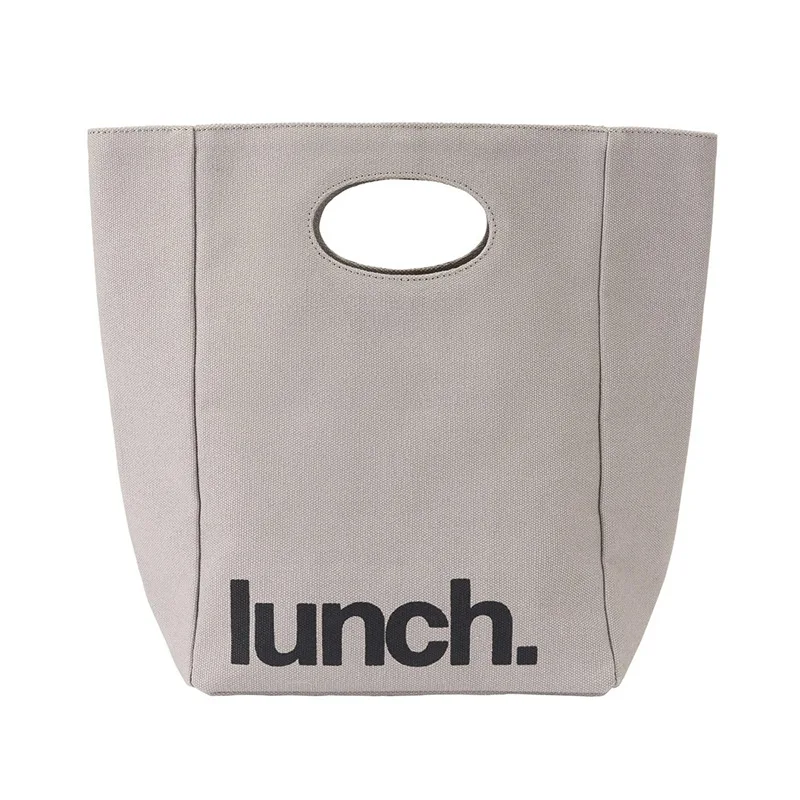 
High Quality Large Eco Friendly Fashion Tote Cake Canvas Takeaway Thermal Cooler Lunch Bag 