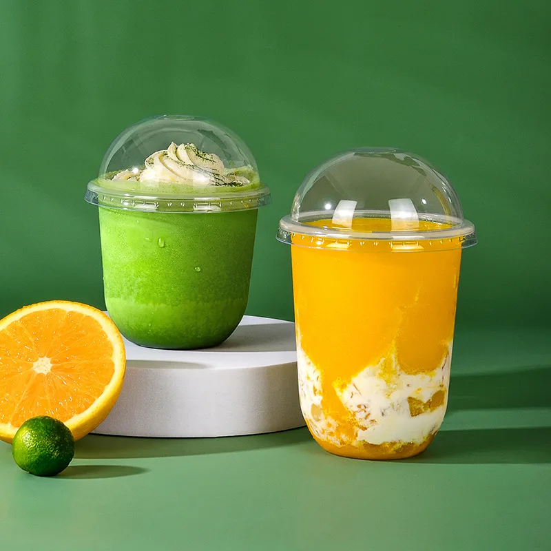 Factory Customizable PET Plastic Cups, Ideal for Bubble Tea & Beverage, Durable & Eco-Friendly