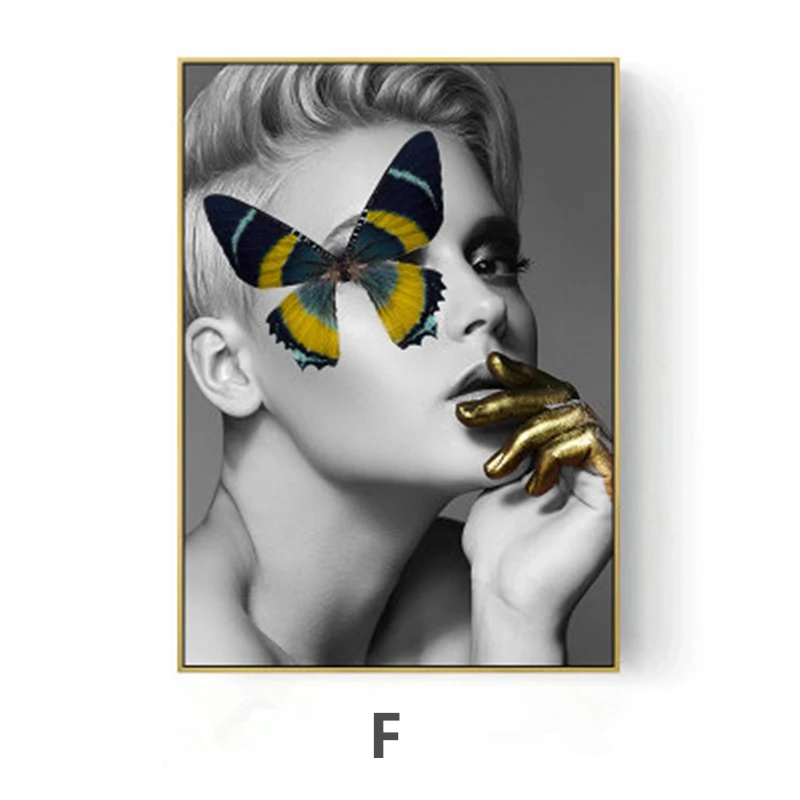 
Oil Painting Home/ Hotel/Restaurant Individual Butterfly Girl Wall Decoration 