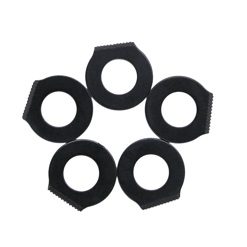 Black Painted Eye Serrated Scraper Flint Steel Fire Starter Striker for Bracelet Keychain