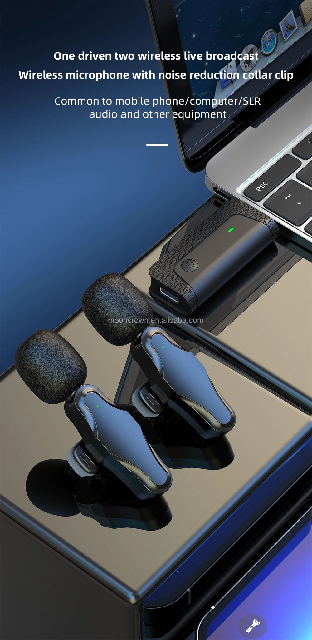 2023 newest model k35 pro wireless mic camera 3.5mm jack Wireless Lavalier Microphone for camera mobile phone speaker teacher