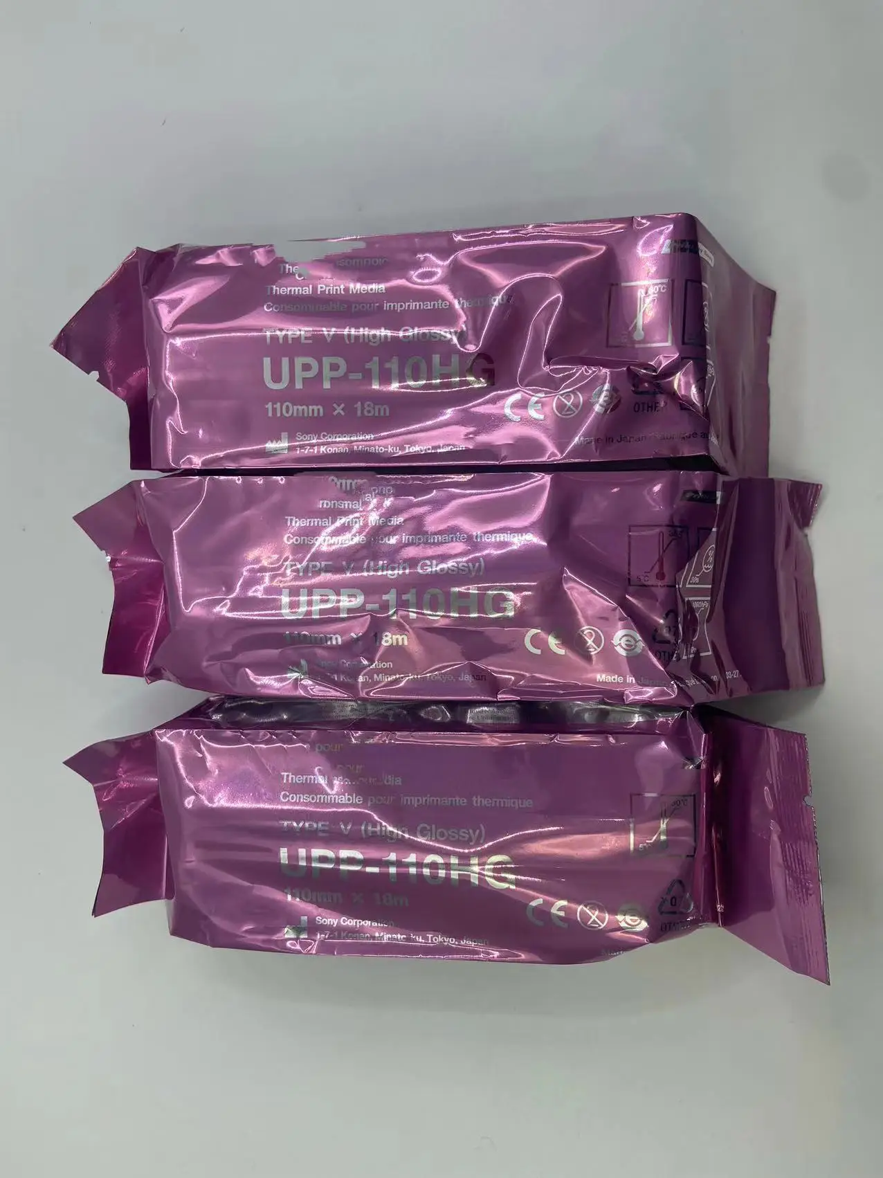 Medical 110mmx18m UPP 110HG UPP 110S Thermal Printing Ultrasound Paper For Sony 110HG