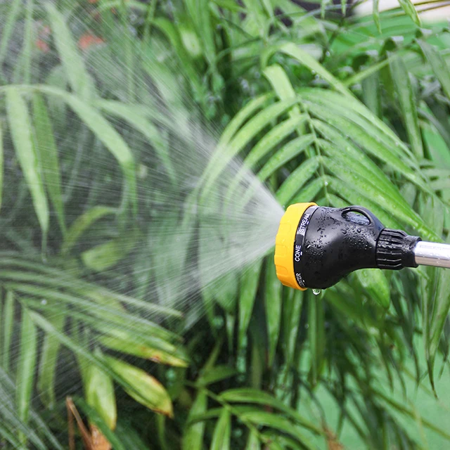 Lexia 15 Inch 8 Patterns Long Hose Nozzle Sprayer Garden Hose Wands For Patio Lawn Garden